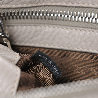 Prada Vitello Daino Zippered Crossbody Bag Pomice 7 of 8