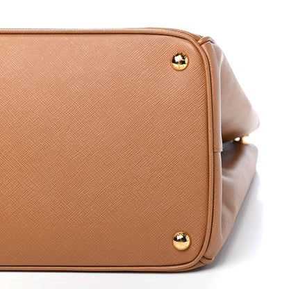 Prada Saffiano Lux Extra Large Galleria Double Zip Tote Caramel 7 of 8