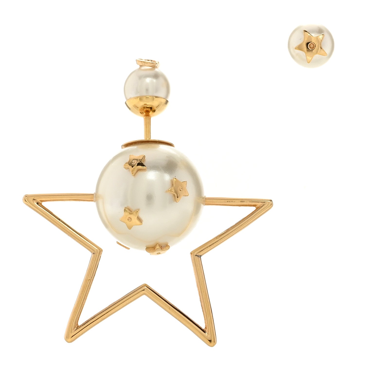 Christian Dior Pearl Star Tribales Earrings 1 of 5