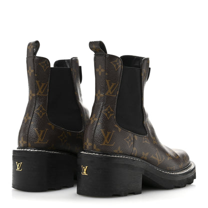 Louis Vuitton Patent Monogram LV Beaubourg Ankle Boots 40 Black 5 of 10