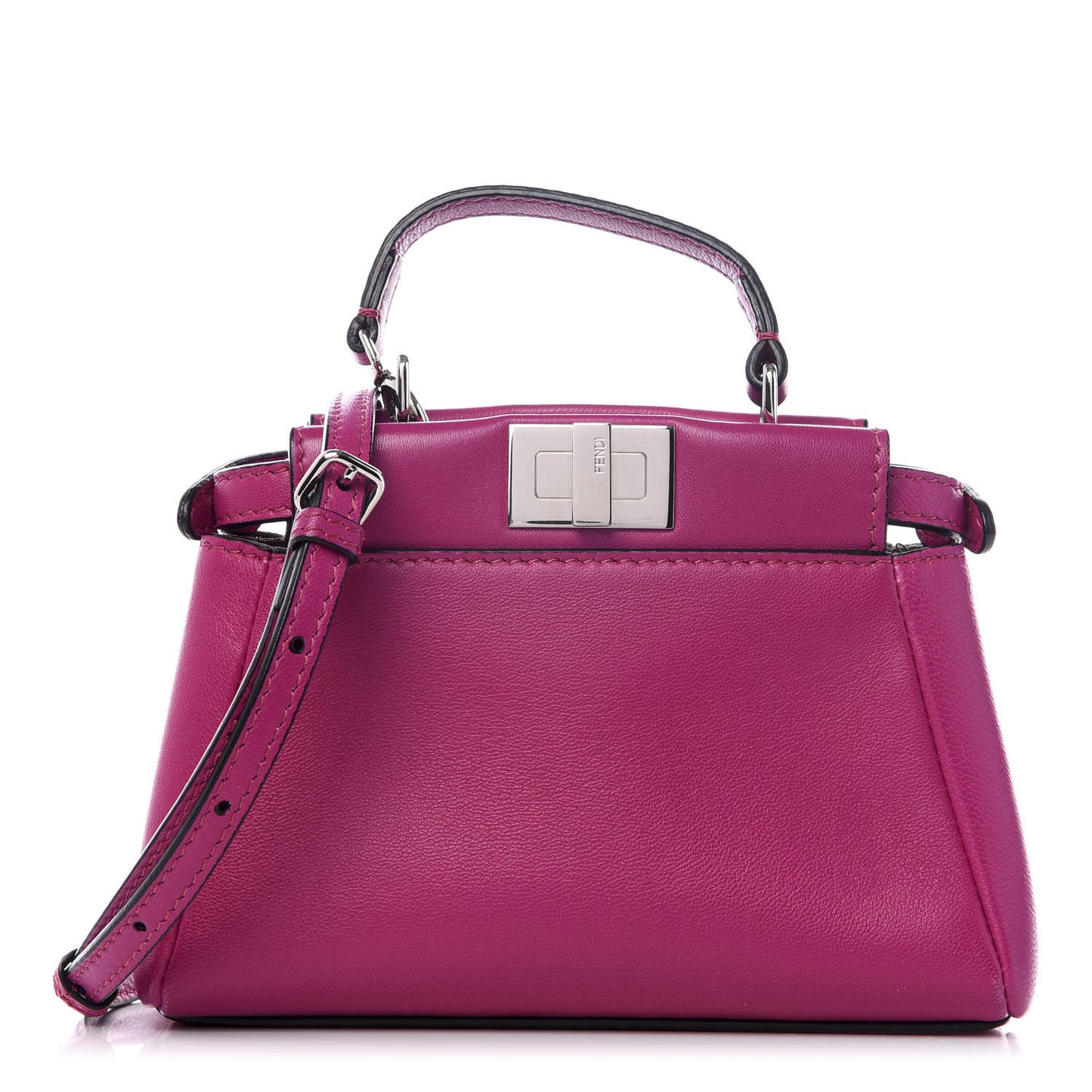 Nappa Micro Peekaboo Iconic Satchel Magenta