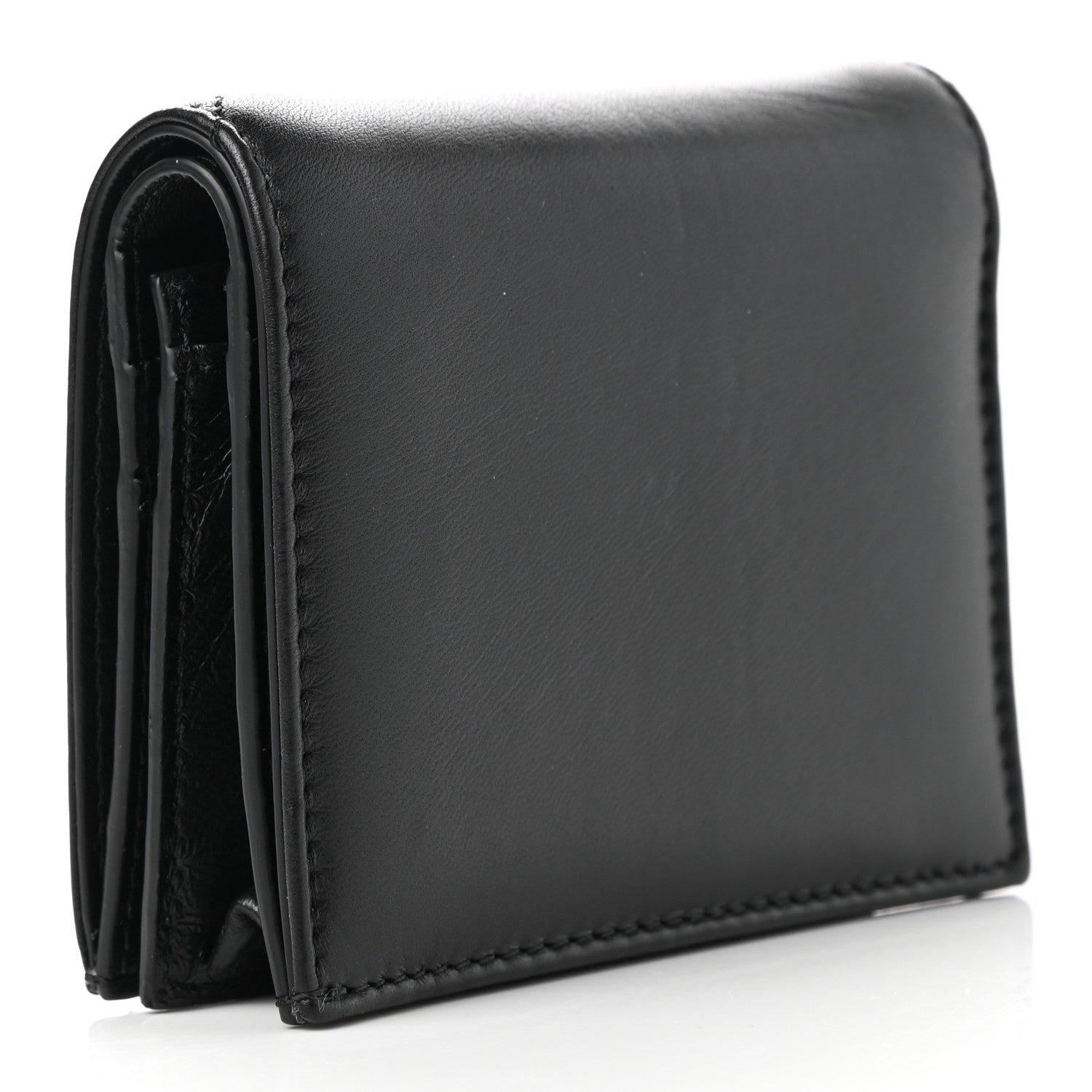 Valentino Garavani Nappa Roman Stud Small Flap Wallet Black 3 of 8