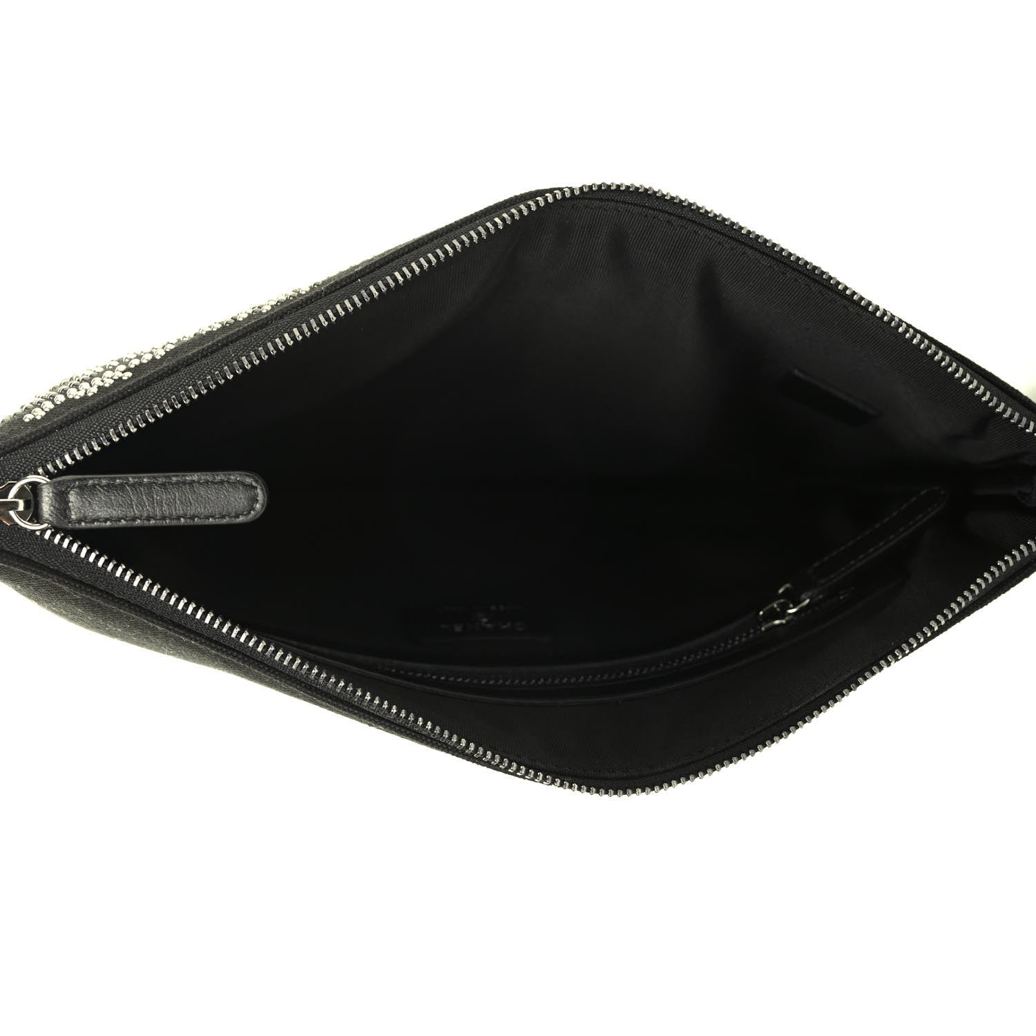 Chanel Canvas Studded CC Medium Cosmetic Pouch Black 4 of 4