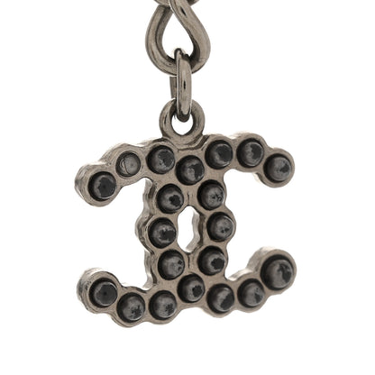 Chanel Ruthenium Graduated Pearl CC Long Necklace Dark Grey 5 of 6