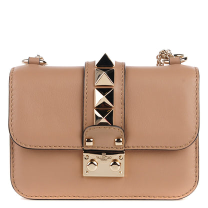 Valentino Garavani Vitello Mini Glam Lock Rockstud Flap Beige 1 of 7