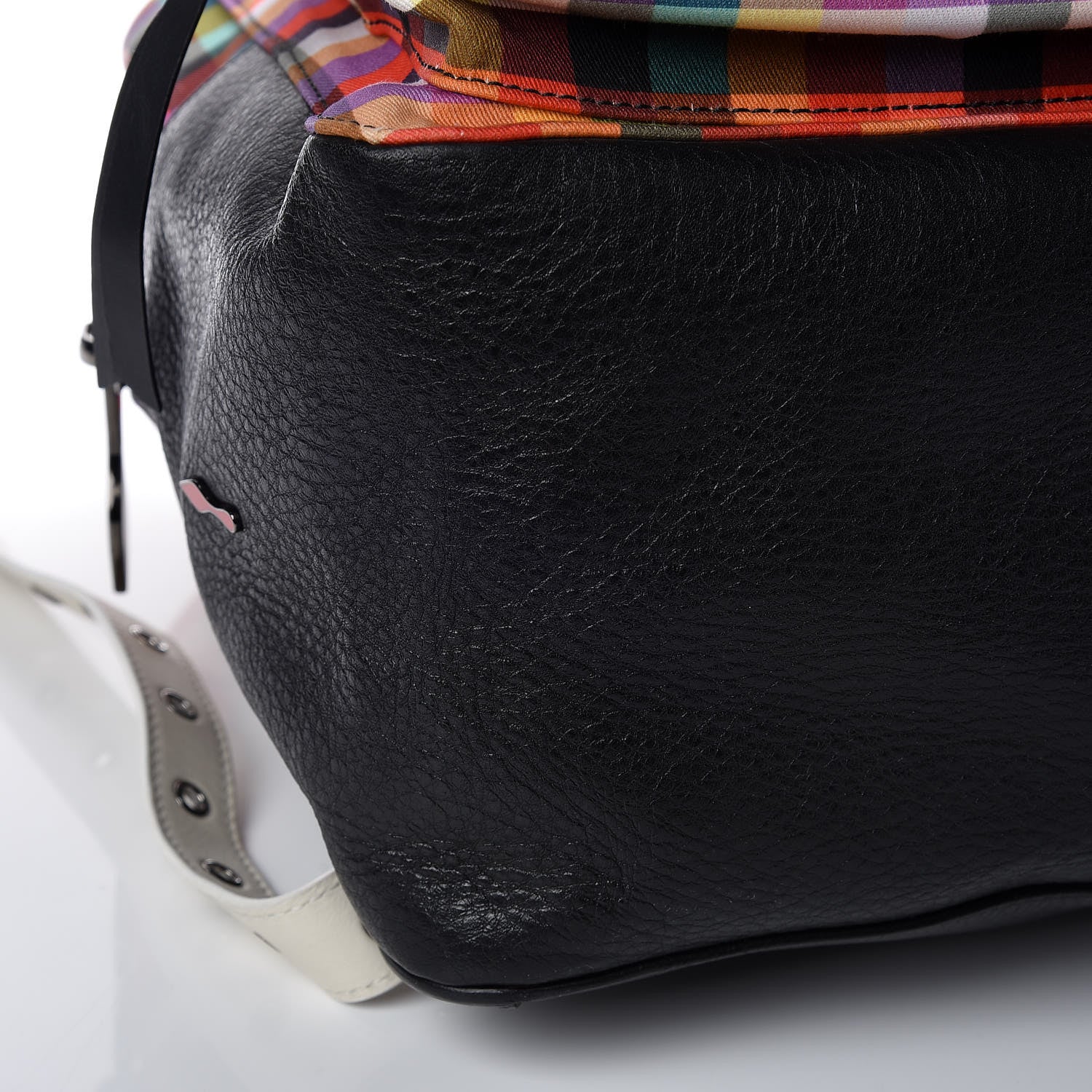 Christian Louboutin Nylon Carreaux Calfskin Aliosha Backpack Black Multicolor 6 of 12
