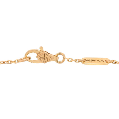 Van Cleef & Arpels 18K Rose Gold Carnelian Sweet Alhambra Bracelet 3 of 3
