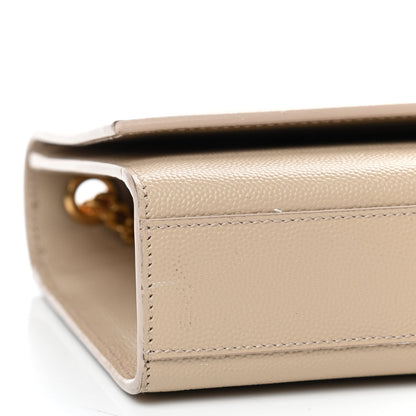 Saint Laurent Grain De Poudre Medium Monogram Kate Satchel Nude Powder 6 of 10