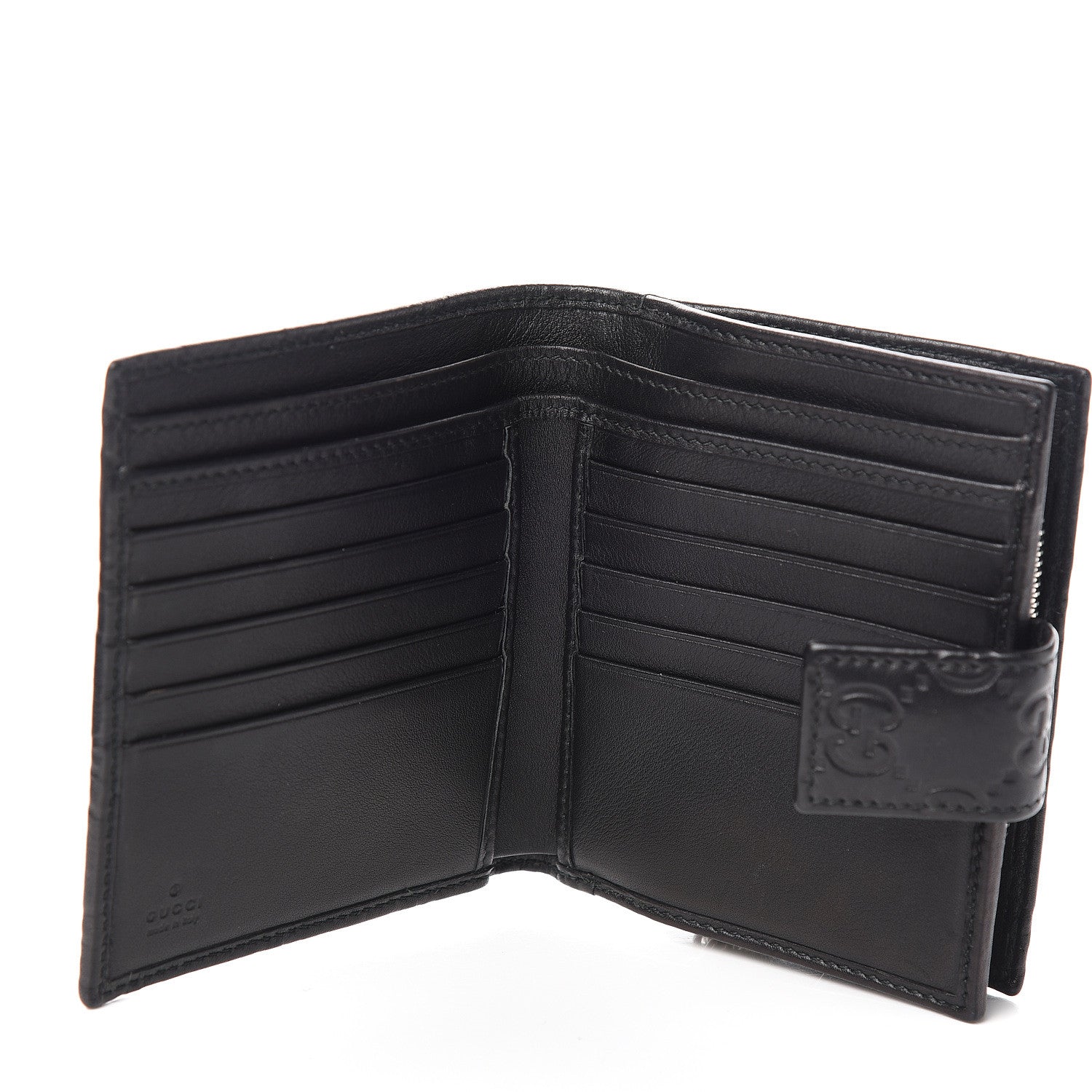 Gucci Guccissima Twins French Wallet Black 5 of 8