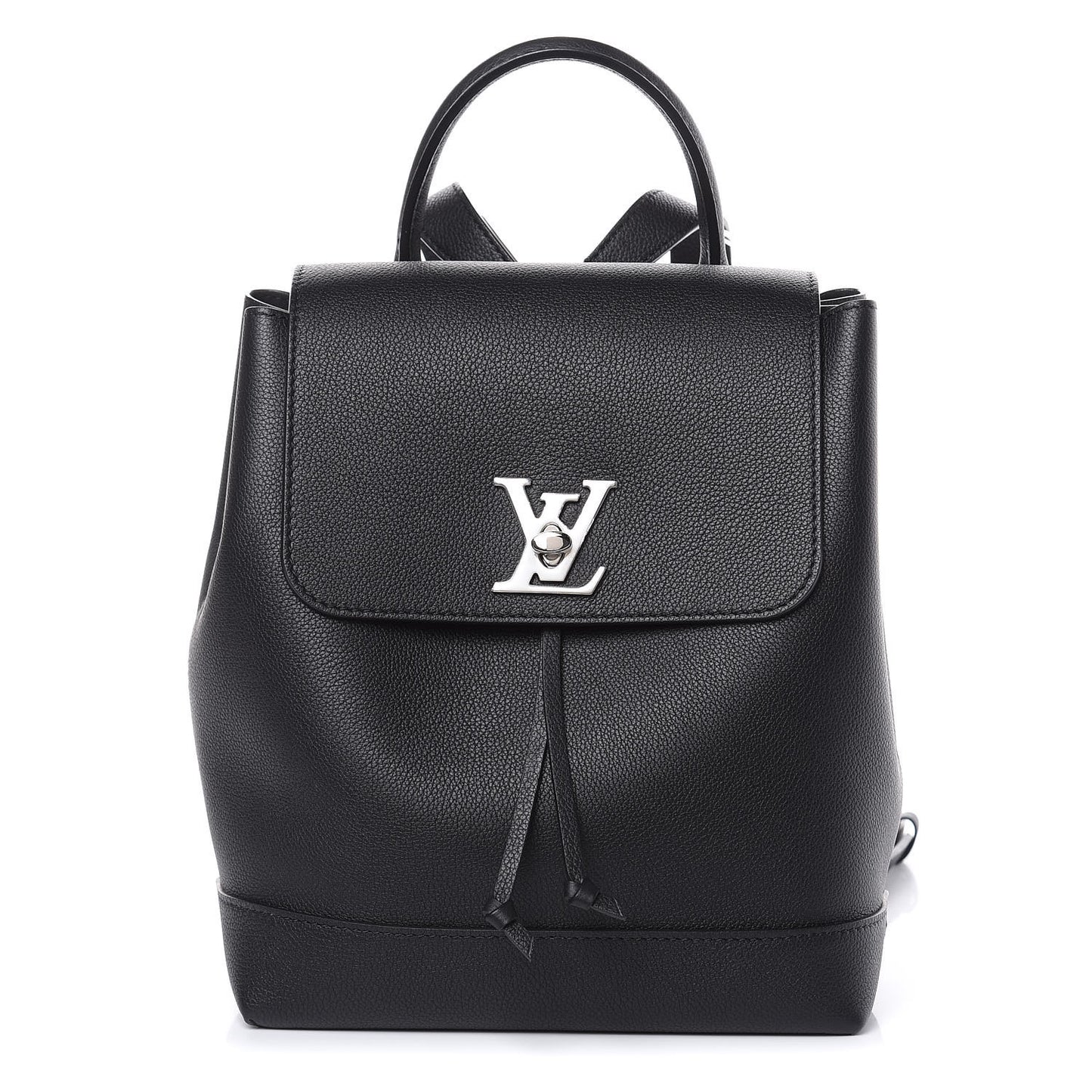 Calfskin Lockme Backpack Black
