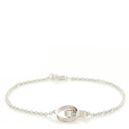Cartier 18K White Gold Interlocking LOVE Bracelet 1 of 6