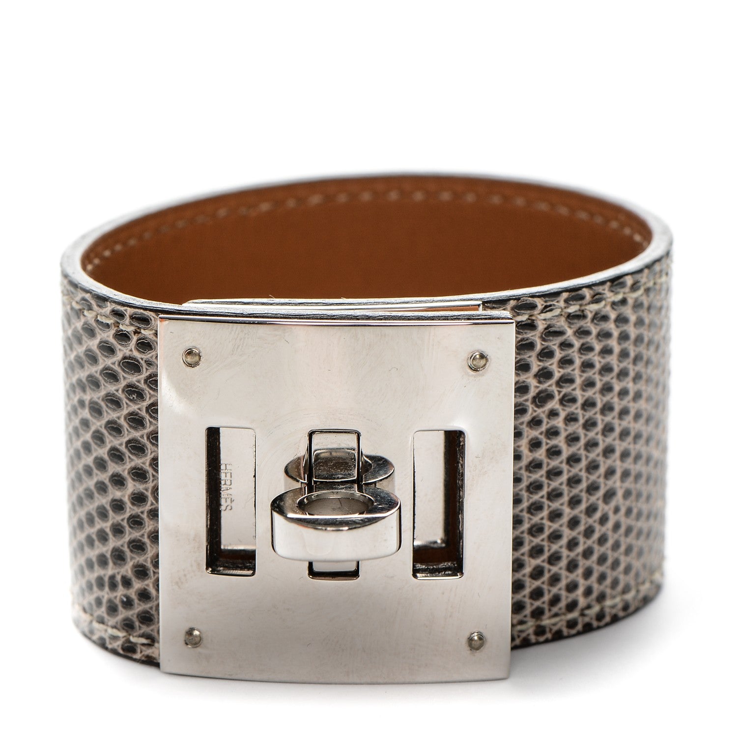 Hermes Lizard Kelly Dog Cuff Ombre 1 of 6