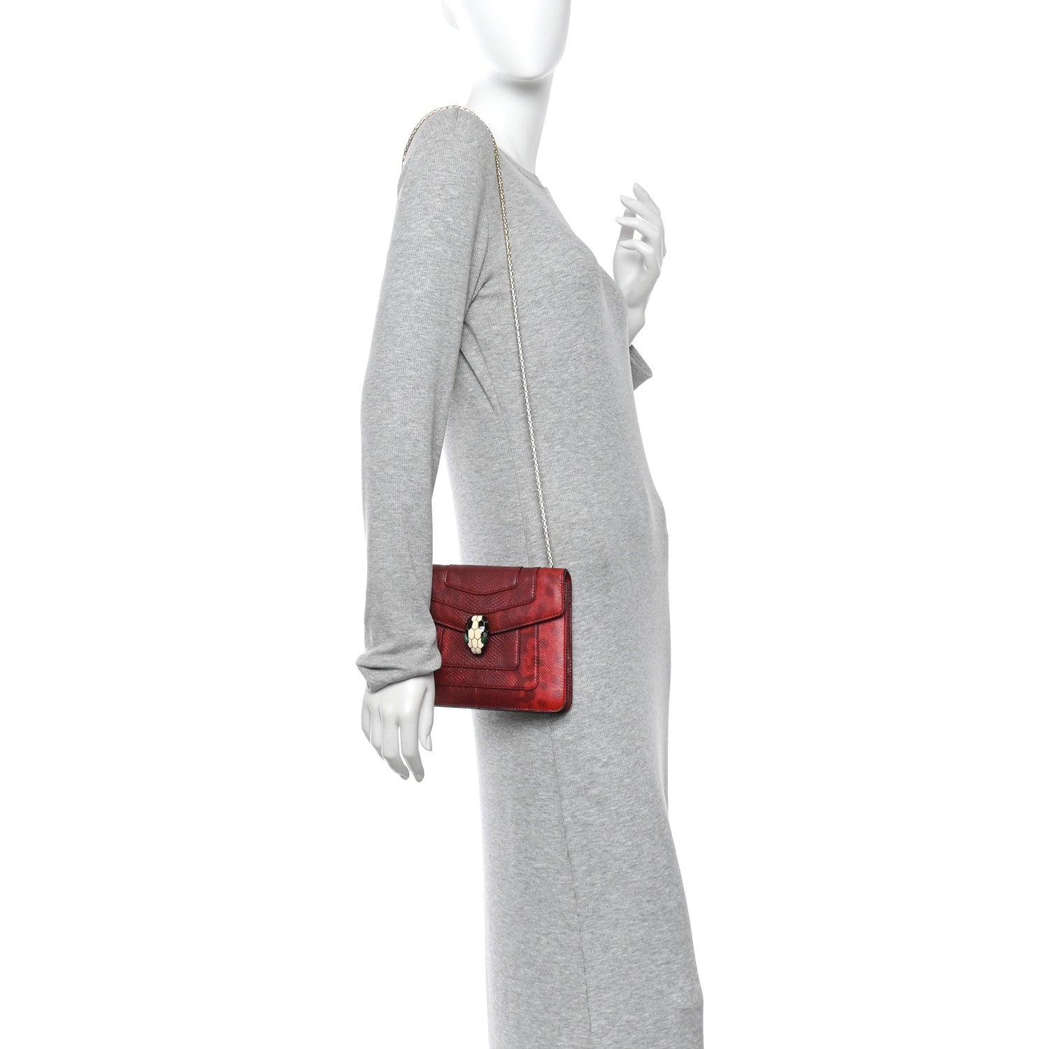 Bulgari Karung Serpenti Forever Crossbody Red 2 of 11