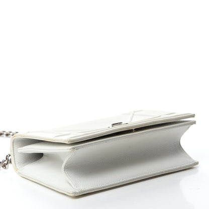 Christian Dior Grained Calfskin Small Diorama Flap Bag White 4 of 20