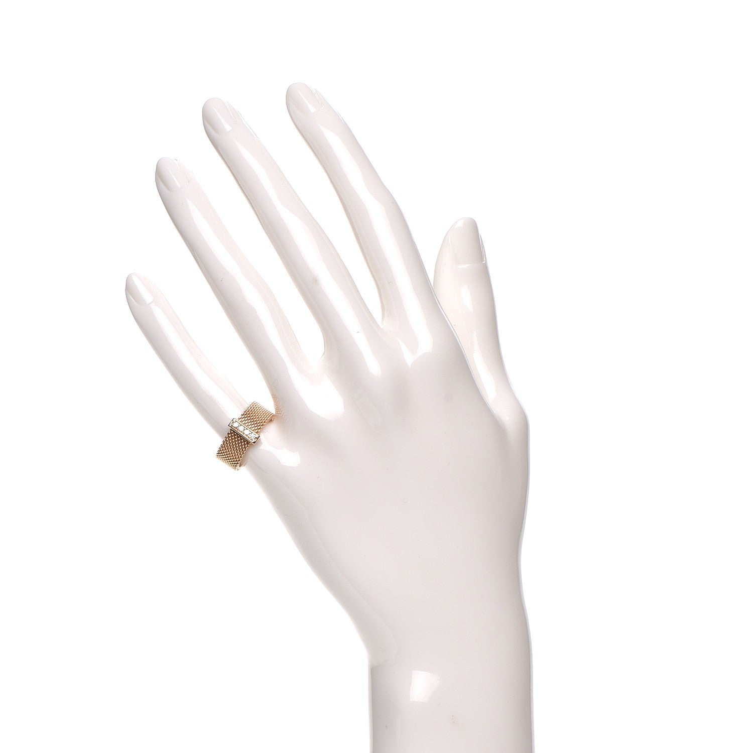 Tiffany 18K Rose Gold 4 Diamond Somerset Ring 4.25 2 of 5