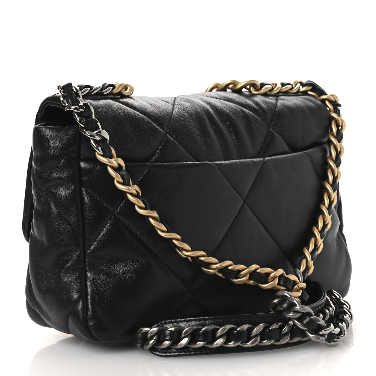 Chanel Lambskin Quilted Medium Chanel 19 Flap Black 3 of 12