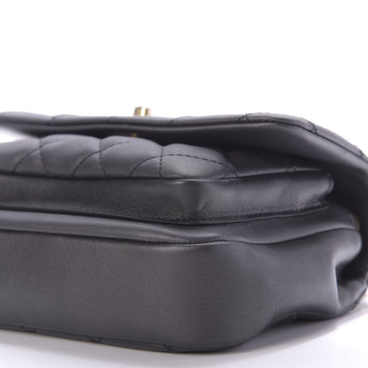 Chanel Calfskin Quilted Top Handle Flap Black 7 of 9