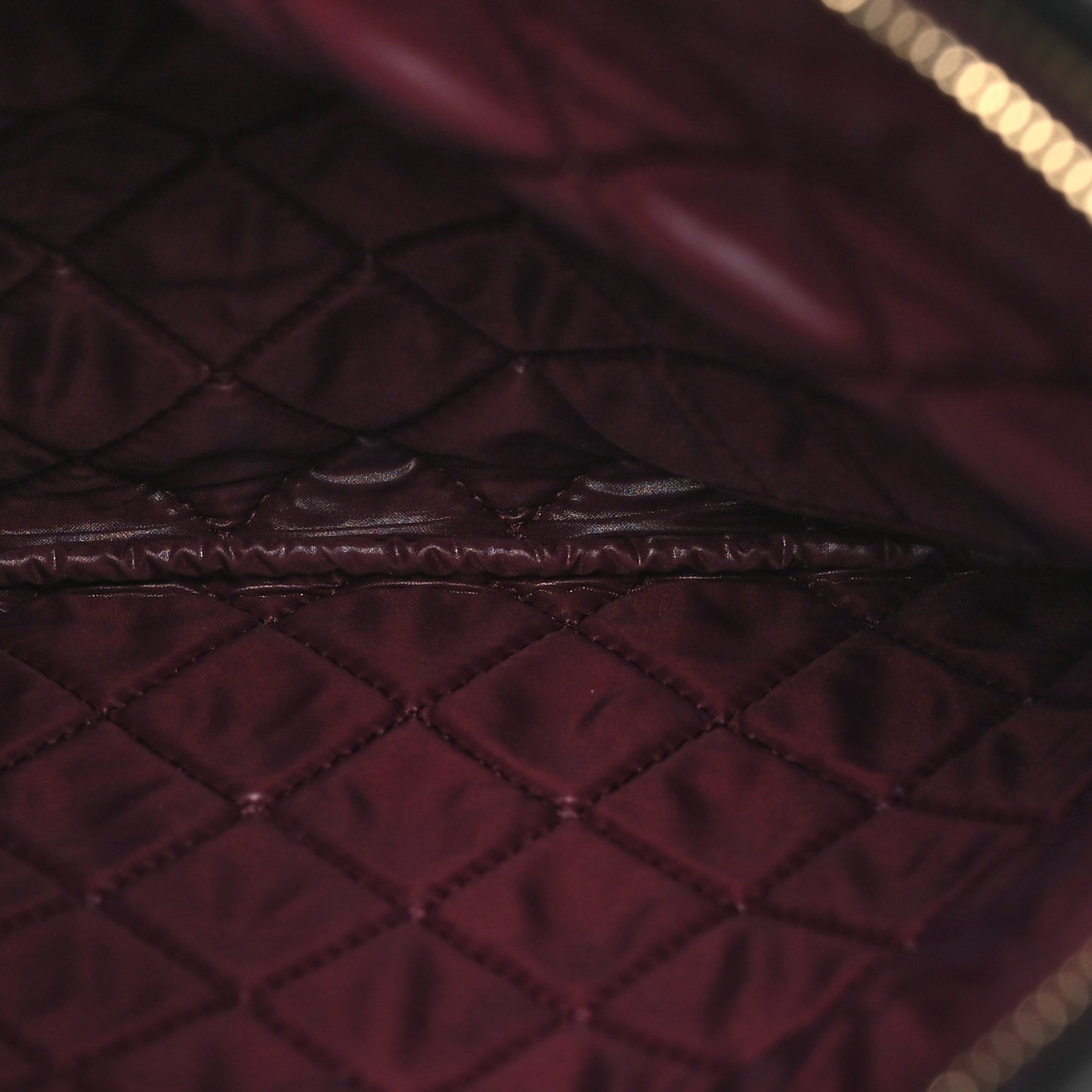 Lambskin Quilted CC Beauty Clutch Black