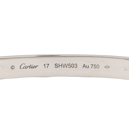 Cartier 18K White Gold LOVE Bracelet 17 3 of 6
