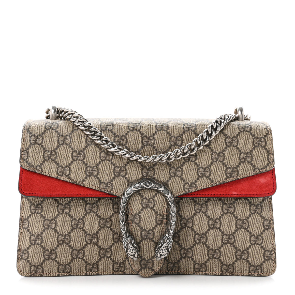 GG Supreme Monogram Small Dionysus Shoulder Bag Red