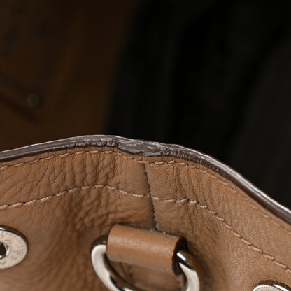 Prada Vitello Daino Expandable Shoulder Bag Sesamo 13 of 14