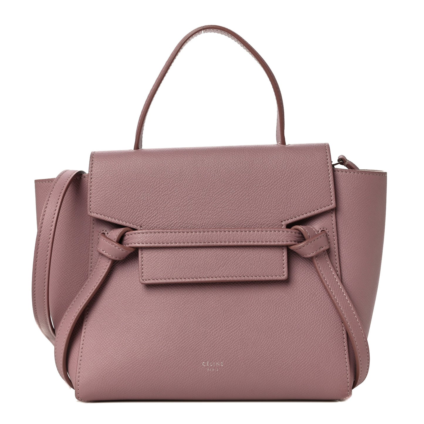 Grained Calfskin Nano Belt Bag Antique Rose