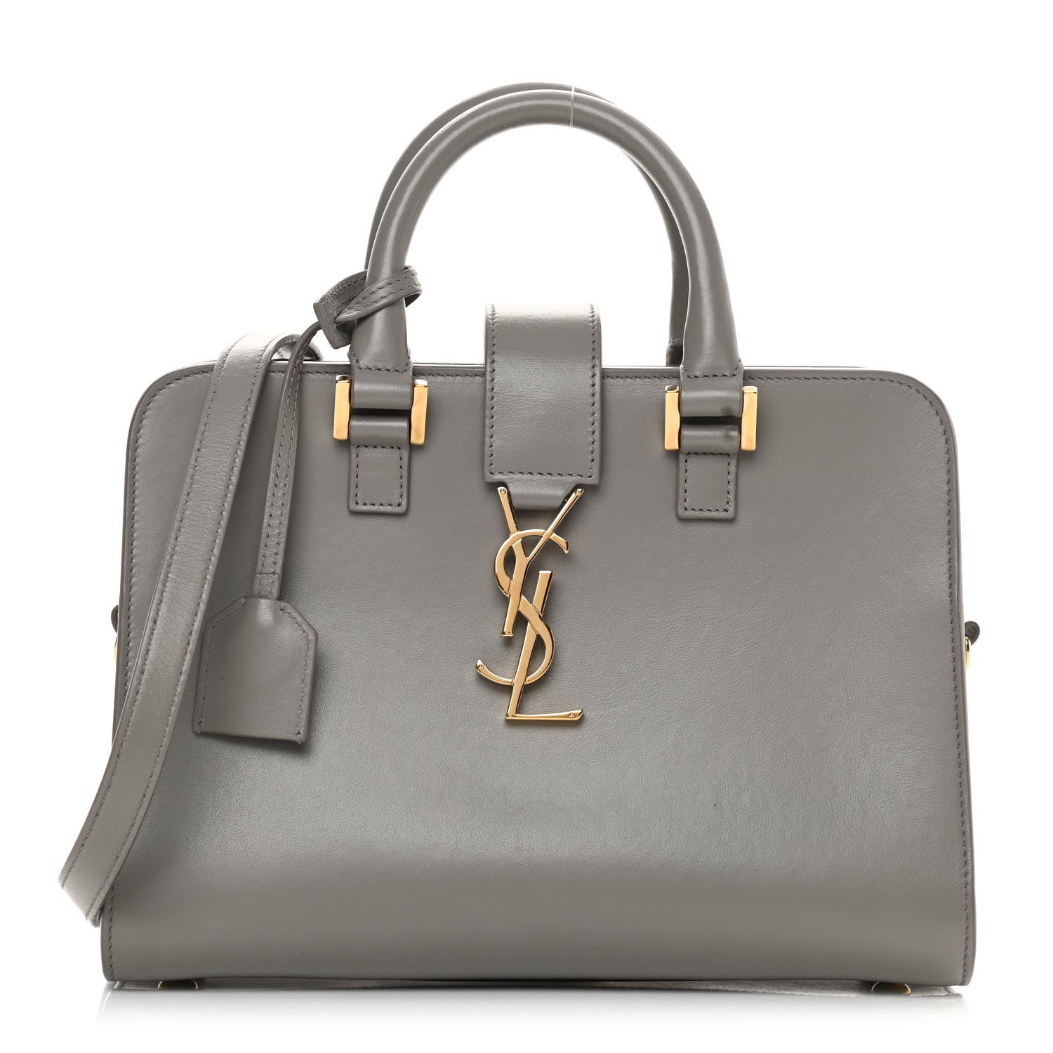 Saint Laurent Calfskin Monogram Baby Cabas Fog 1 of 13