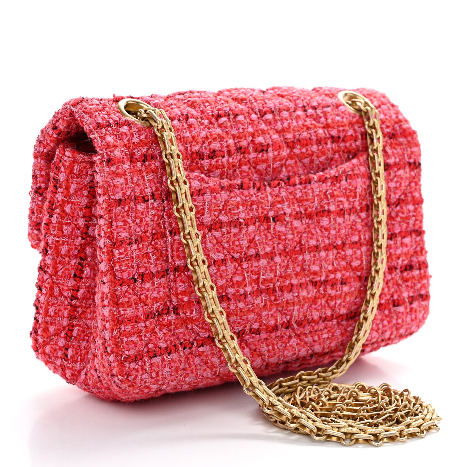Chanel Tweed Quilted Mini 2.55 Reissue Flap Red Ecru Black 3 of 11