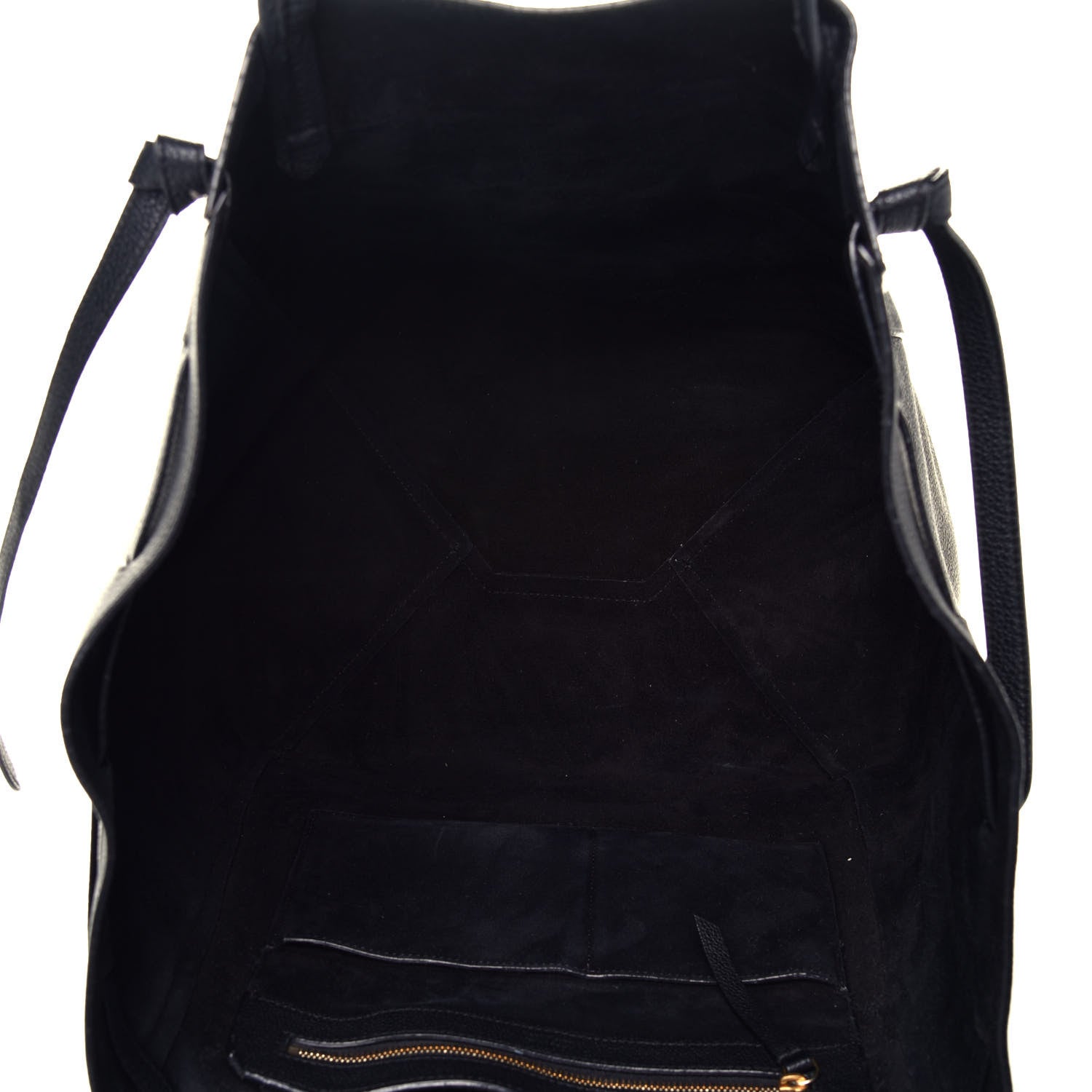 Celine Soft Grained Calfskin Medium Belt Cabas Phantom Black 5 of 9