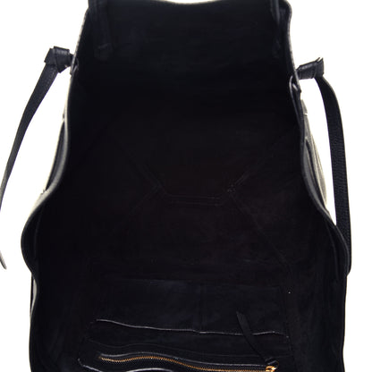 Celine Soft Grained Calfskin Medium Belt Cabas Phantom Black 5 of 9