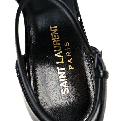 Saint Laurent Patent Cassandra 100 Sandals 36 Black 7 of 10