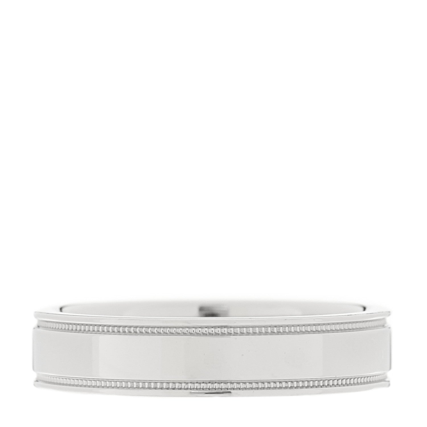 Tiffany Platinum Diamond 4mm Together Milgrain Wedding Band Ring 48 4.5 3 of 5