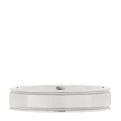 Tiffany Platinum Diamond 4mm Together Milgrain Wedding Band Ring 48 4.5 3 of 5