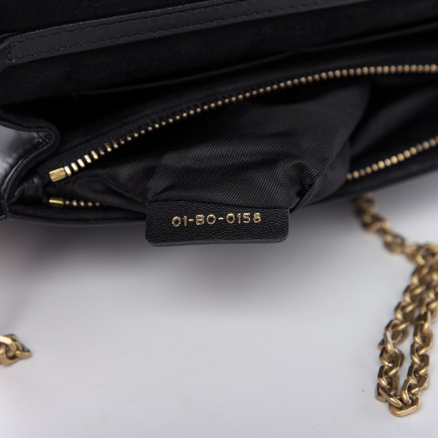 Christian Dior Lambskin Cannage Dioraddict Wallet on Chain Clutch Black 9 of 10