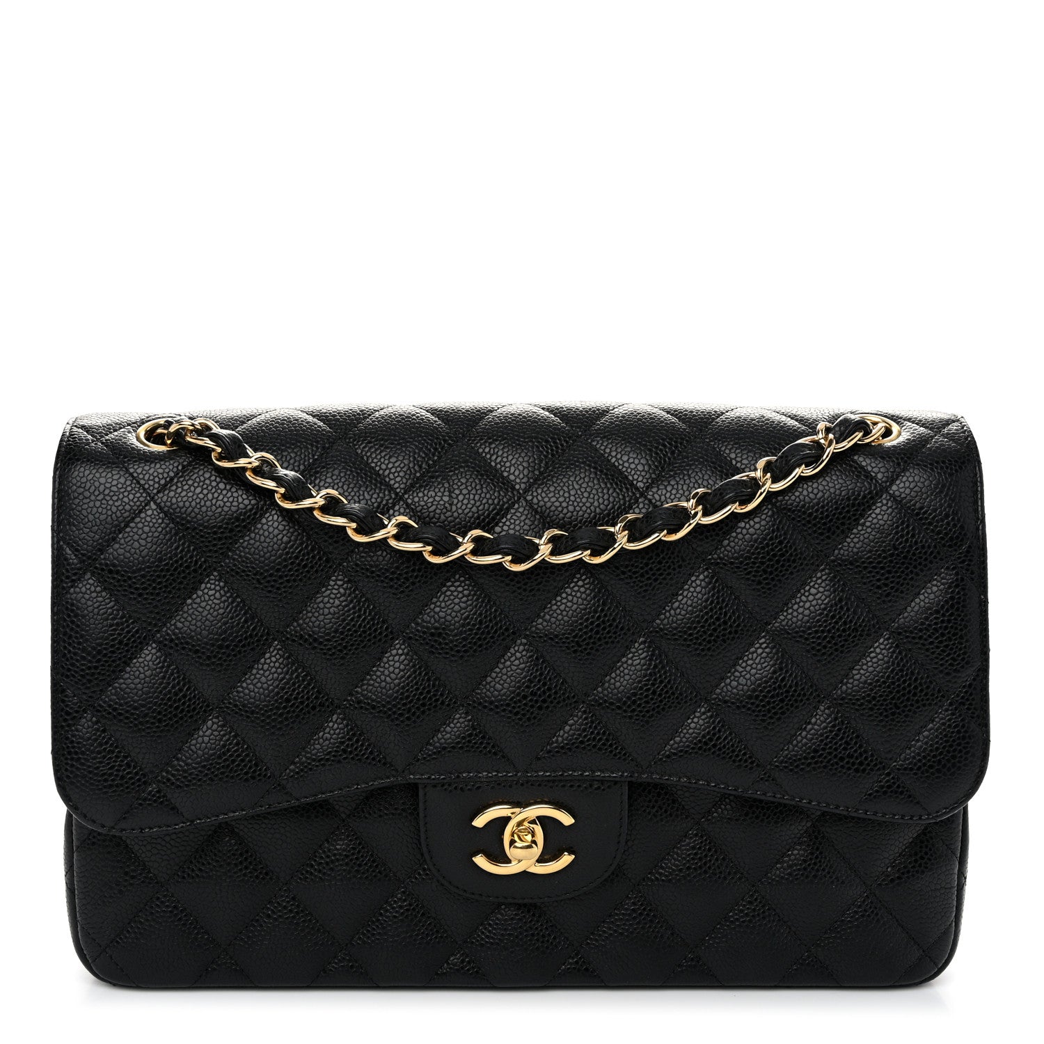 Chanel Caviar Quilted Jumbo Double Flap Black 1 of 10