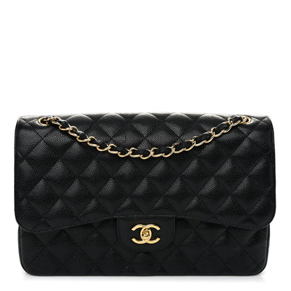 Chanel Caviar Quilted Jumbo Double Flap Black 1 of 10