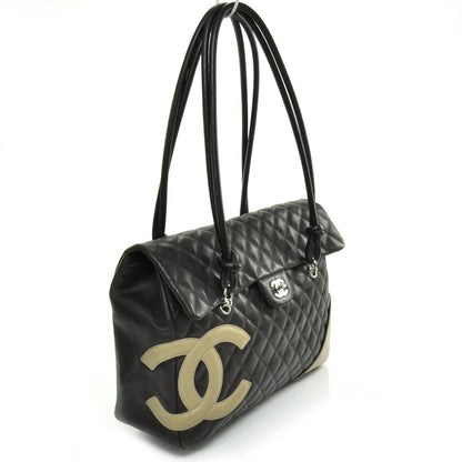 Chanel Calfskin Quilted Large Cambon Flap Brown Beige 3 of 10