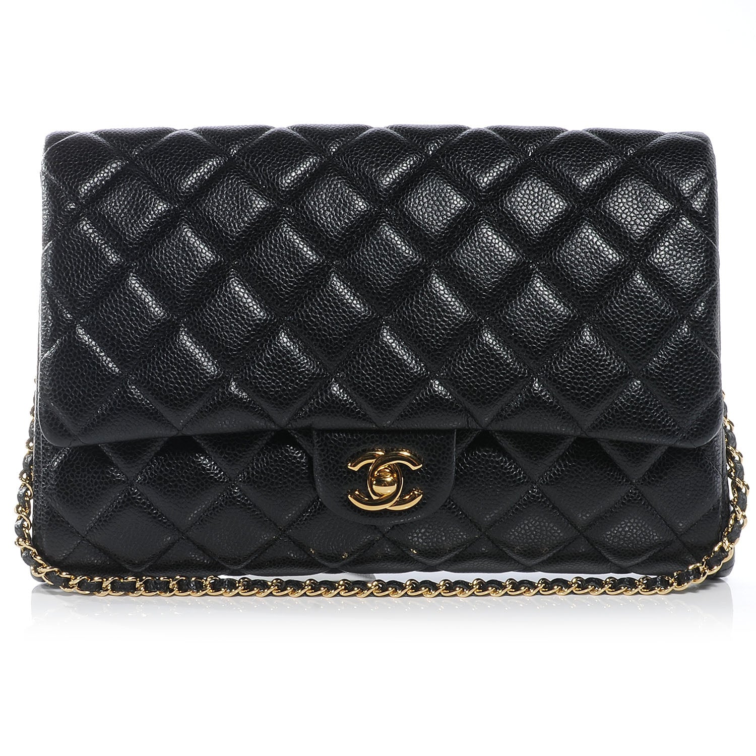 Chanel Caviar Quilted Clutch with Chain Black 1 of 8