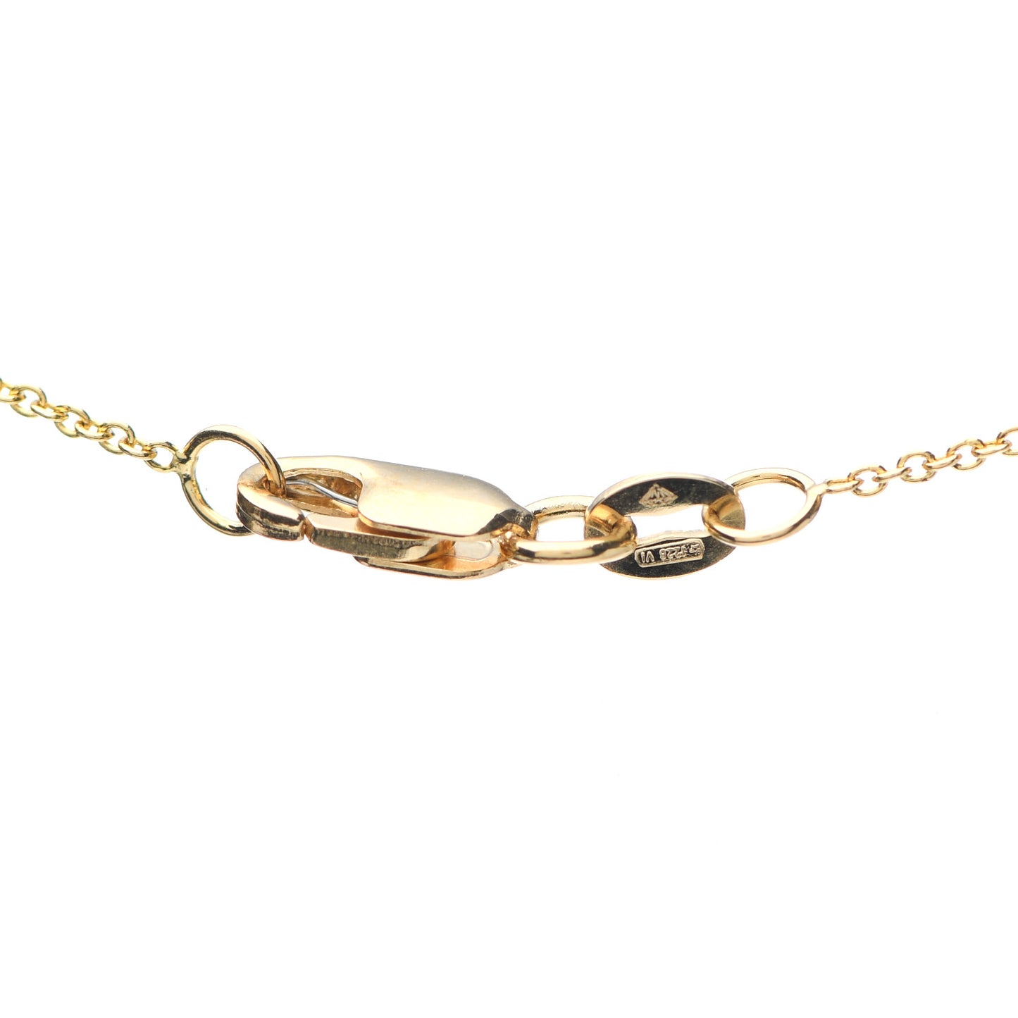 18K Yellow Gold Diamond .19ct Diamonds By The Inch Necklace