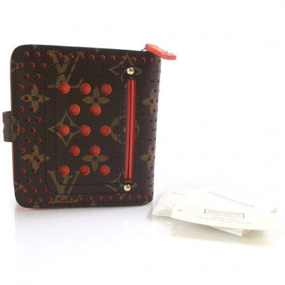 Louis Vuitton Monogram Perforated Compact Zipped Wallet Orange 2 of 7