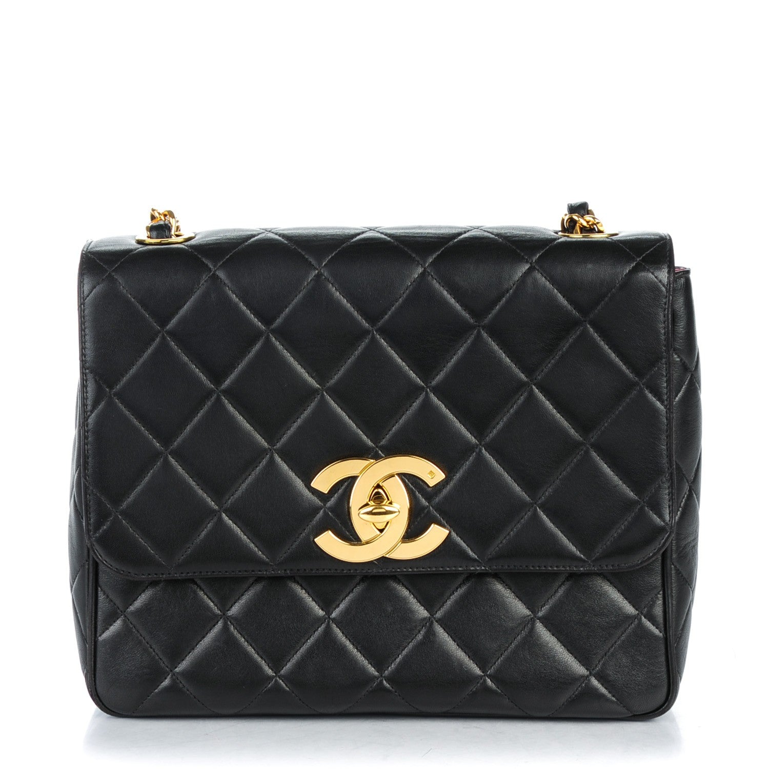 Chanel Lambskin Quilted Medium Single Flap Black 1 of 10