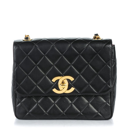 Chanel Lambskin Quilted Medium Single Flap Black 1 of 10