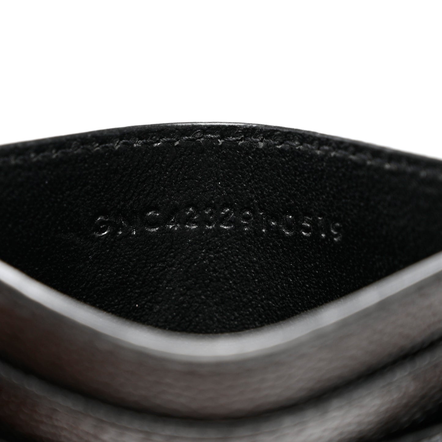 Grain De Poudre Matelasse Chevron Monochrome Monogram Credit Card Case Black