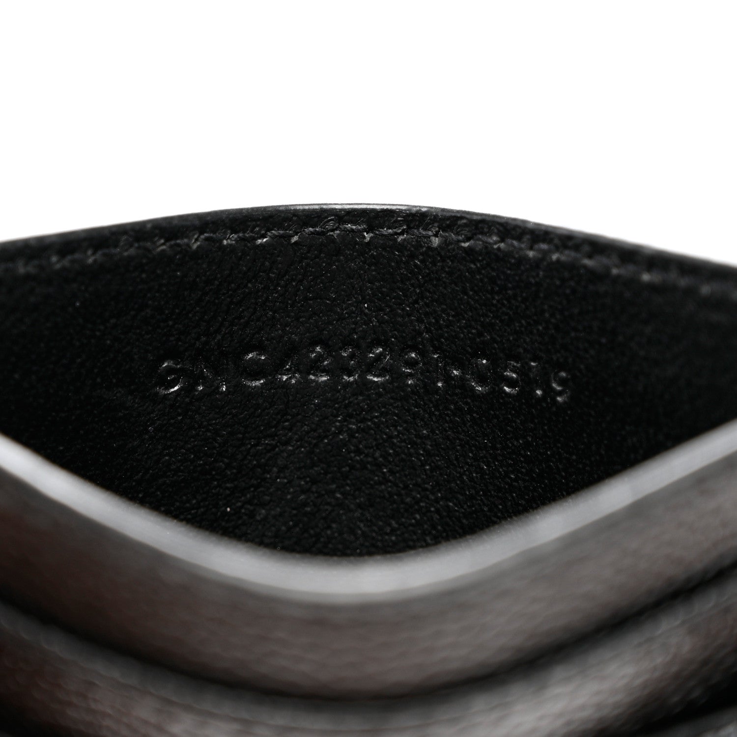 Saint Laurent Grain De Poudre Matelasse Chevron Monochrome Monogram Credit Card Case Black 6 of 7