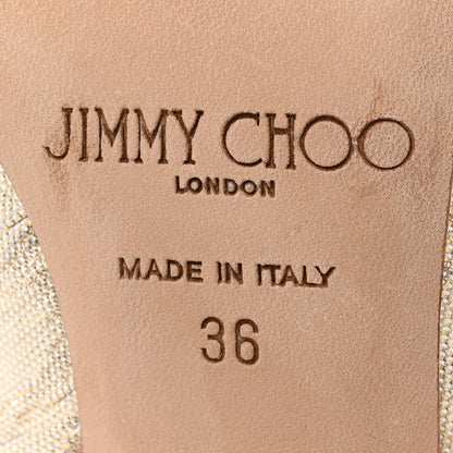 Jimmy Choo Metallic Lame Anouk 120 Pumps 36 Gold 6 of 12