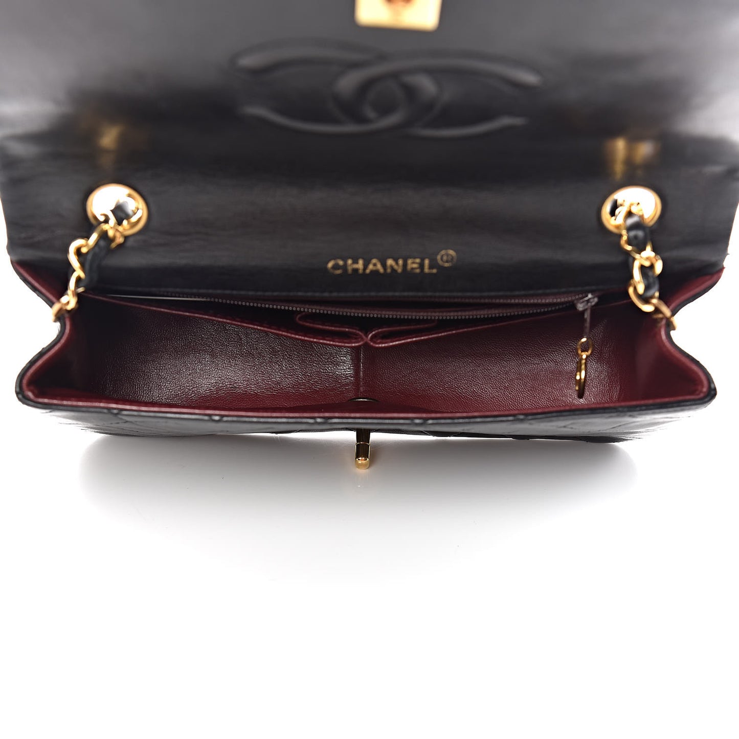 Lambskin Quilted Small Single Flap Black