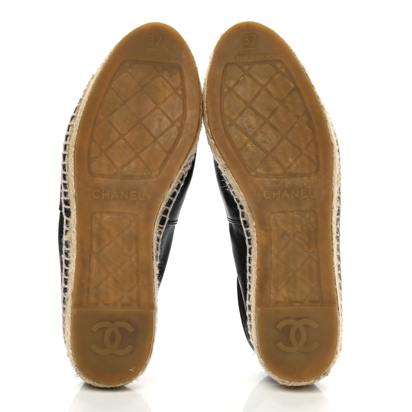 Lambskin CC Espadrilles 37 Black