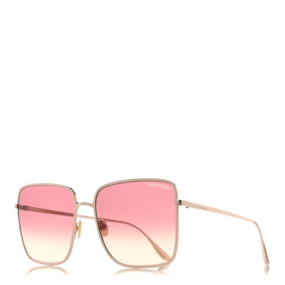 Tom Ford Acetate Polarized Heather Sunglasses TF739 Pink Rose Gold 1 of 9