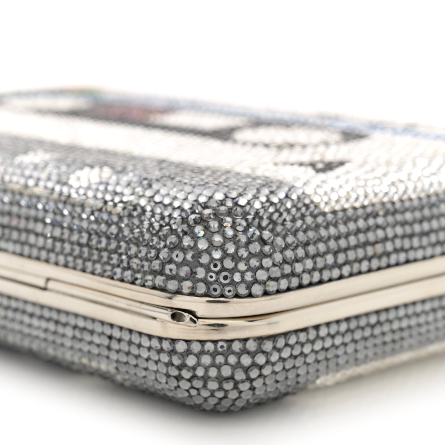 Judith Leiber Crystal Bespoke Rainbow Mix Slim Slide Minaudiere Clutch Multicolor 9 of 12