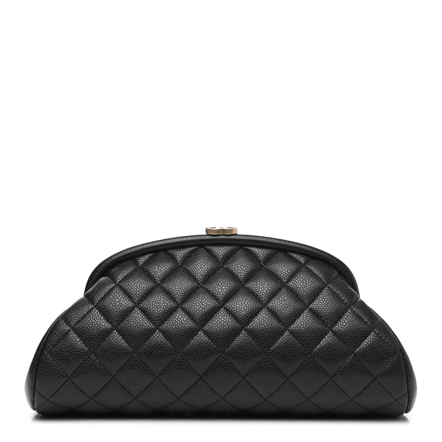 Caviar Quilted Timeless Clutch Black